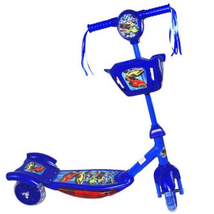 全新贴图公主/汽车/蜘蛛侠/米老鼠儿童三轮米高滑板车带灯带音乐