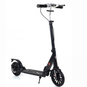 压扣手把带手刹碟刹减震滑板车 轮子高度可调节 成人铝合金滑板车