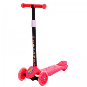 四轮闪光宝宝单踏板溜溜车 单脚踏板车米高玩具车 儿童滑板车