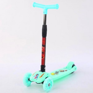 一键折叠儿童溜溜车 2-10岁儿童地摊三轮滑行车 儿童滑板车