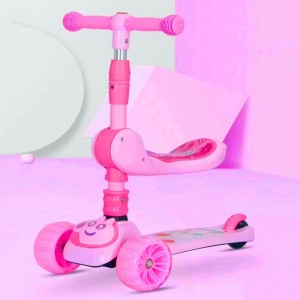 Kids Men&#039;s Scooter for Girls 3-in-1 Skating Princess Baby Single Foot Mount Scooter Kids Scooter