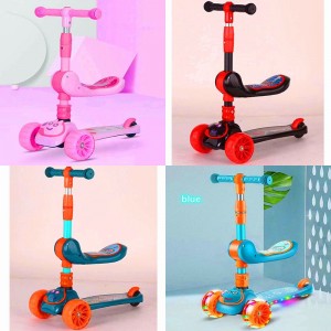 Kids Men&#039;s Scooter for Girls 3-in-1 Skating Princess Baby Single Foot Mount Scooter Kids Scooter