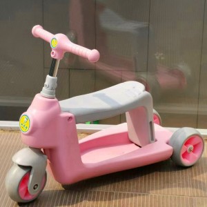 二合一功能多平衡童车 变形滑板车 儿童可骑坐三轮滑行学步车