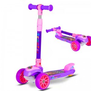 3轮儿童可折叠滑板车 闪光轮儿童滑板车 儿童滑行玩具车