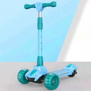 2-15岁可折叠三轮滑行踏板车 带音乐可调儿童滑板车