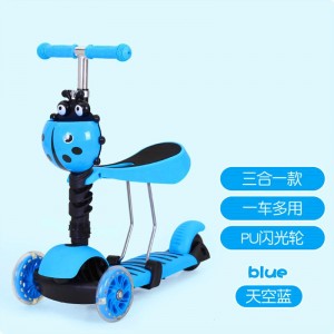 可坐儿童三轮踏板车 儿童滑行车学步车 三合一儿童滑板车