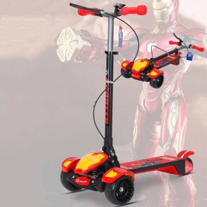 3-6-12岁以上中大儿童三轮闪光脚踏车 滑滑车 大号减震滑板车