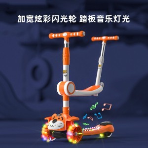 1-12 year old kids folding 3 in 1 boys and girls baby pedal skating scooter