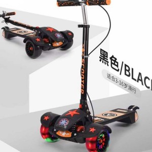 儿童4-8-12-18岁中大童男女孩滑滑踏板音乐灯光溜溜车大号滑板车