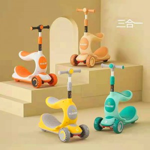 3 in 1 seatable and sliding swing car 2-5-8-9 yo-yo single-foot scooter kids scooter