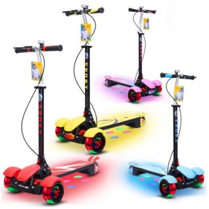 儿童滑板车大童6-8-12岁小孩单脚滑滑车折叠可发光滑滑车青少年