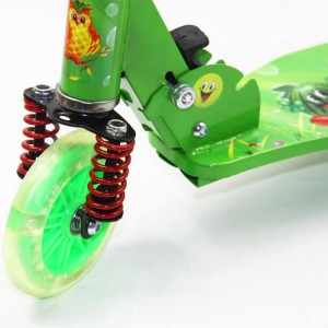 高档全铁材质 四轮儿童车二轮踏板滑滑车 可折叠