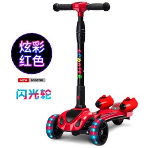 喷雾三轮闪光音乐溜溜车折叠大号男女童滑板车