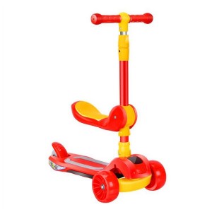 Children&#039;s scooter, foldable, installation-free, hummer, 3-in-1 roller scooter with music