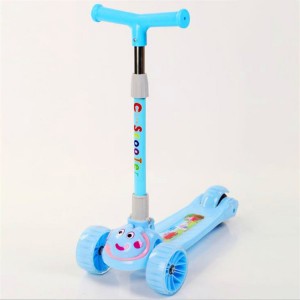 儿童滑板车闪光轮可折叠可调节米高车儿童滑板车儿童三轮车厂家