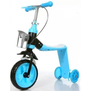 儿童滑板车剪刀车2-10岁 两用滑行车三轮轮滑车 发光轮可折叠款