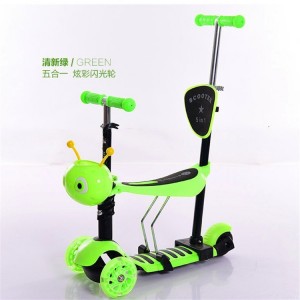 children&#039;s scooter four five in one pulley scooter scooter four-wheel flash children&#039;s sliding scooter stroller