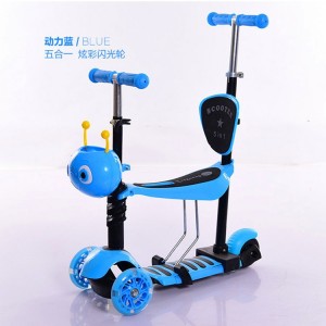 children&#039;s scooter four five in one pulley scooter scooter four-wheel flash children&#039;s sliding scooter stroller