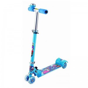 儿童滑板车 四轮踏板车可调升降便携折叠三色 时尚装