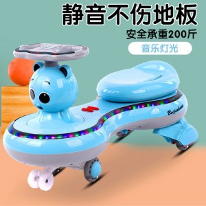 带音乐静音万向轮摇摆溜溜滑行车 男女2-7岁宝宝滑行车儿童扭扭车