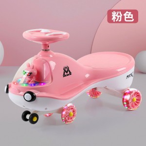 新款儿童摇摆车四轮防侧滑带音乐灯光溜溜车儿童扭扭车