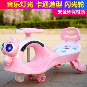 儿童摇摆车 时尚音乐炫彩灯光溜溜车 环保材质扭扭车
