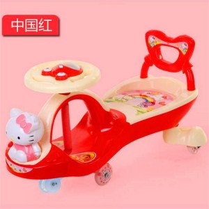 儿童扭扭车 摇摆车1-3-6岁KT猫卡通样式宝宝溜溜滑步车