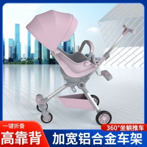 One-click folding stroller, lightweight two-way high-view dining chair, baby walking artifact for infants