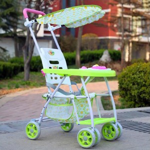 婴儿推车轻便携儿童折叠四轮手推车宝宝简易透气夏季防竹藤伞车