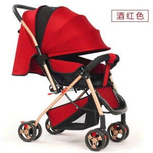 Baby stroller, portable, ultra-lightweight, two-way aluminum alloy, high landscape, foldable, can sit and lie, can be carried on airplanes and trains