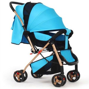 Baby stroller, portable, ultra-lightweight, two-way aluminum alloy, high landscape, foldable, can sit and lie, can be carried on airplanes and trains