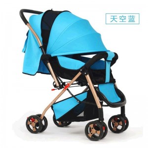 Baby stroller, portable, ultra-lightweight, two-way aluminum alloy, high landscape, foldable, can sit and lie, can be carried on airplanes and trains