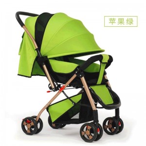 Baby stroller, portable, ultra-lightweight, two-way aluminum alloy, high landscape, foldable, can sit and lie, can be carried on airplanes and trains