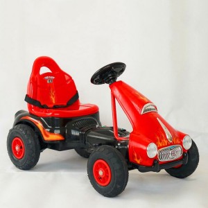 儿童电动卡丁车踏板卡丁车儿童充气轮胎骑车踏板四轮玩具车