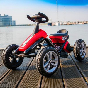 Children&#039;s go-kart four-wheel pedal bike, male and female babies, children can ride on sports, educational, fitness toys, strollers
