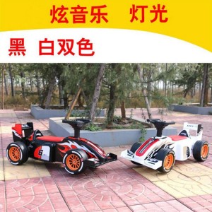 儿童车卡丁车四轮带遥控汽车可坐小孩滑行车玩具车溜溜车1-3-5-8