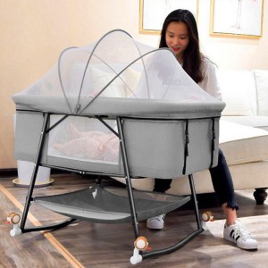 宝宝摇篮床欧式婴儿床折叠多种功能新生儿儿童床可移动便携式婴儿床