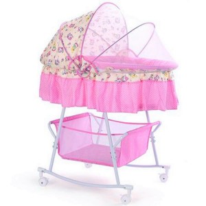 small cradle, newborn bed, rocking bed with mosquito net, multi-function calming bb bed with wheels, baby cradle bed