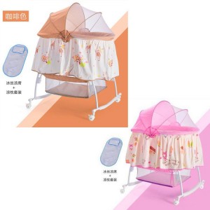 small cradle, newborn bed, rocking bed with mosquito net, multi-function calming bb bed with wheels, baby cradle bed