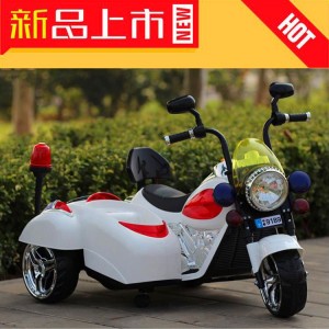 奔驰哈雷儿童电动摩托车 儿童双人电动三轮车电动双驱摩托车