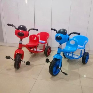 儿童三轮车 双座三轮车与后踏板 3轮儿童平衡自行车与踏板
