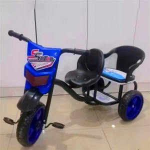 儿童三轮车 双座三轮车与后踏板 3轮儿童平衡自行车与踏板