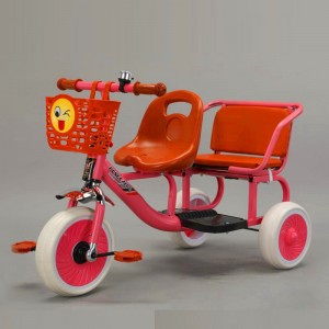 儿童三轮车 双人可带人户外玩具车 幼儿园操场健身玩具车