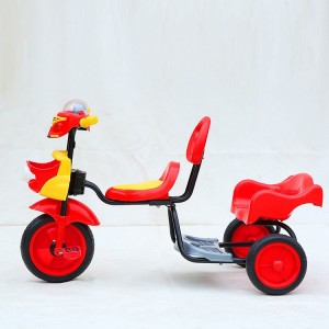 脚蹬车自行车儿童双人三轮车可坐可骑男女童车儿童三轮车