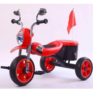 新款时尚婴儿三轮车带音乐骑行风格儿童三轮车钢制儿童三轮车