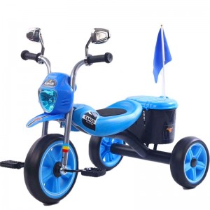 新款时尚婴儿三轮车带音乐骑行风格儿童三轮车钢制儿童三轮车