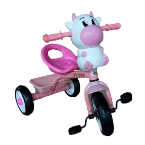 New toy steel frame stroller tricycle with pedals children&#039;s tricycle stroller 3 wheels with lights
