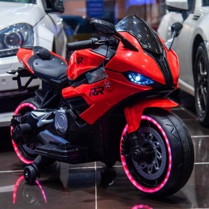 Children&#039;s electric motorcycle, oversized, can seat two boys and girls, boys and girls, 2-8-12 years old, charging bottle, toy car