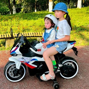 Children&#039;s electric motorcycle, oversized, can seat two boys and girls, boys and girls, 2-8-12 years old, charging bottle, toy car