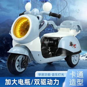 太空人摩托车儿童电动车摩托车宝宝充电遥控电瓶车童车可坐人